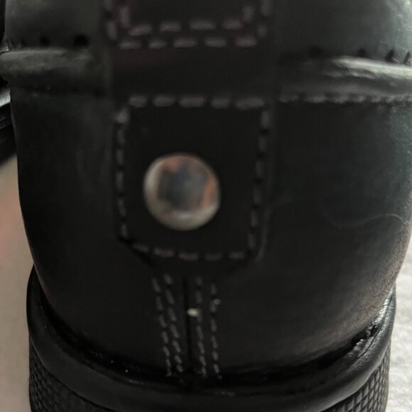 Men’s Black Leather Merrell Lace Up Shoes Size 11 - Picture 4 of 10